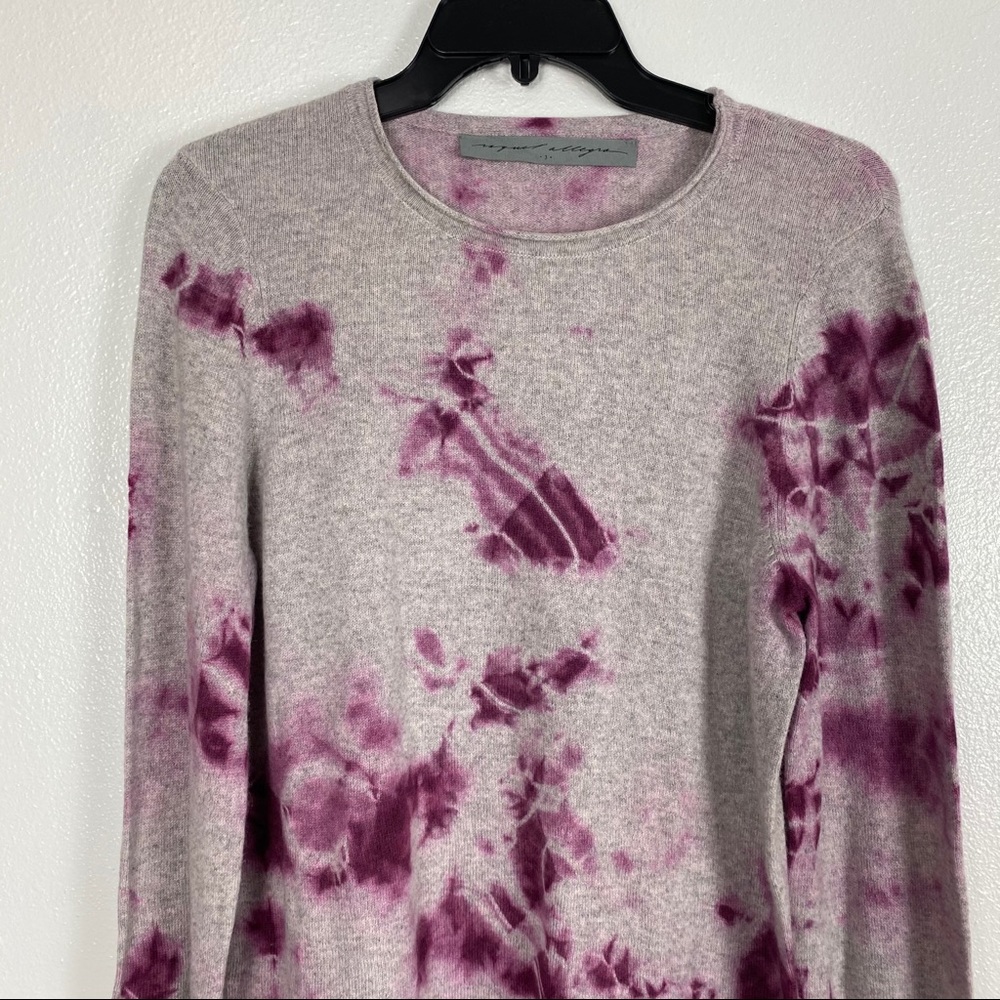 RAQUEL ALLEGRA Tie Dye Cashmere Slim Sweater Pink - Picture 9 of 15